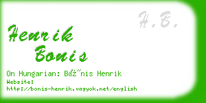 henrik bonis business card